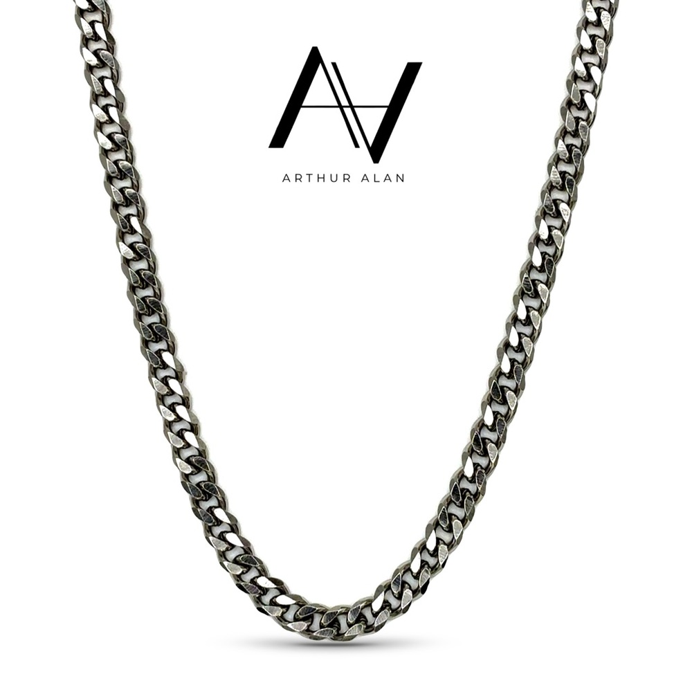 Cuban Link Chain Necklace (Silver) 6MM | Arthur Alan Jewelry
